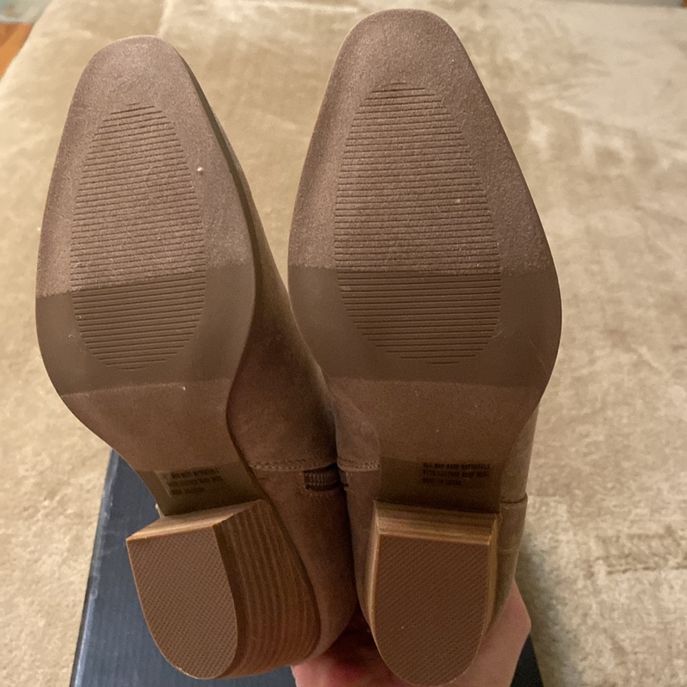 Dolce Vita Taupe Suede Ankle Booties - Picture 4 of 5